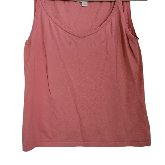 Ann Taylor LOFT Top Womens XL Pink Sleeveless Knit Tank Top - Picture 3 of 7